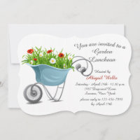 Fauteuil roulant plein de fleurs Invitation