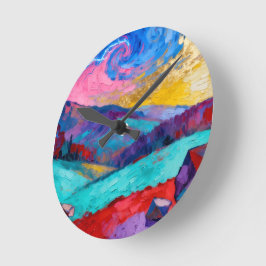 Fauvism Runde Wanduhr