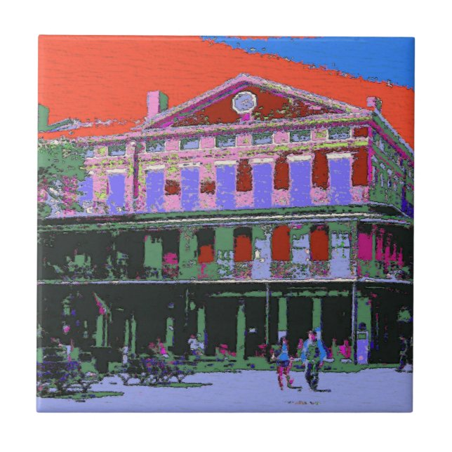 Fauvismus: New Orleans Pontalba Gebäude Fliese (Vorderseite)