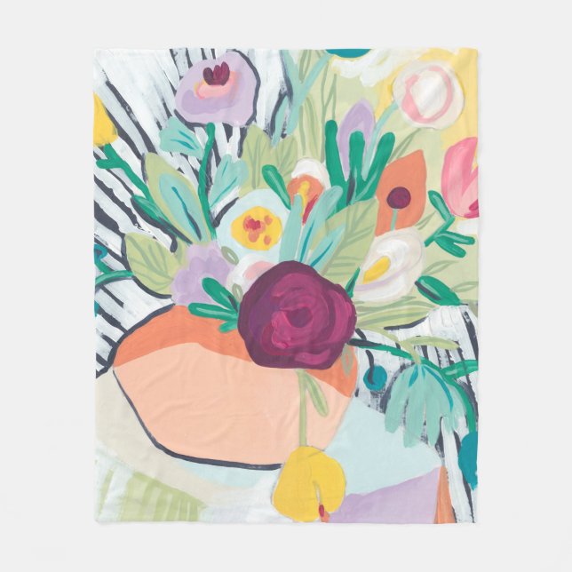 Fauvist Floral II Fleecedecke (Vorderseite)