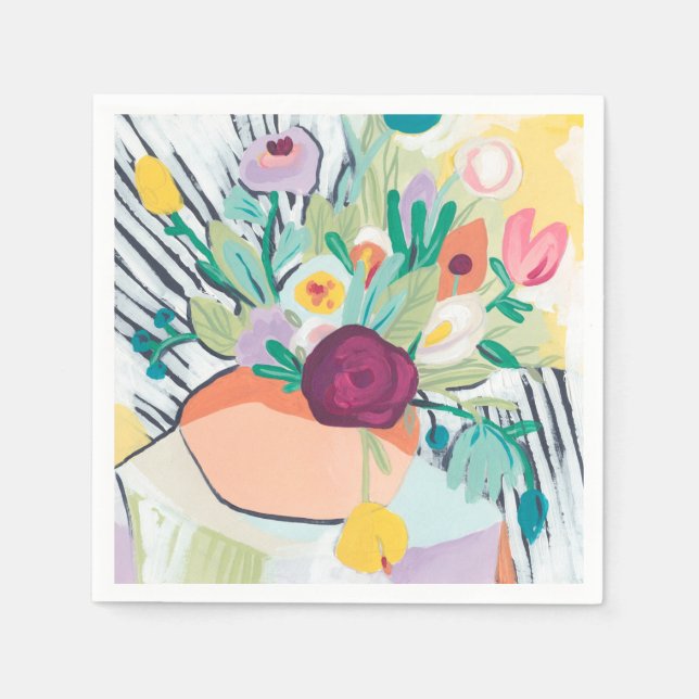 Fauvist Floral II Serviette (Vorderseite)