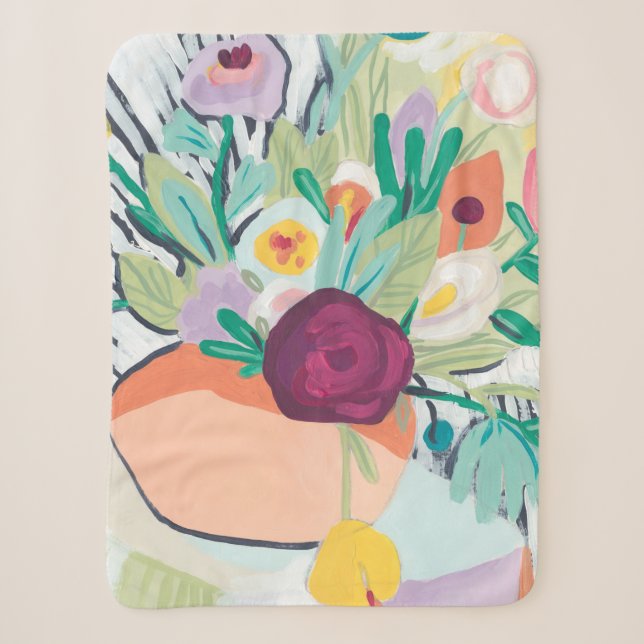 Fauvist Floral II Sherpadecke (Vorderseite)