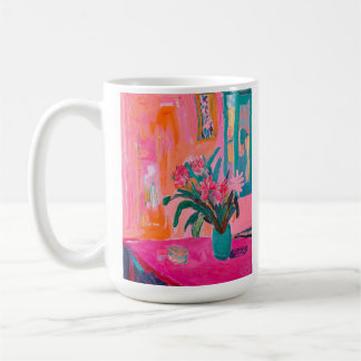 Fauvist Vase der rosa Blume & Fauvismus Definition Kaffeetasse