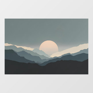 Fauvistischer Horizont | Charcoal Moon ADA 45-P Ta Fensteraufkleber