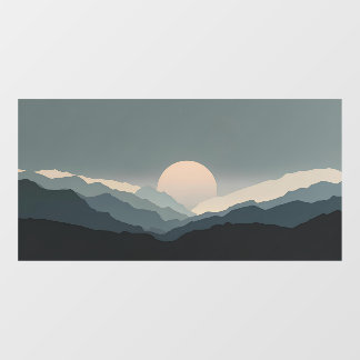 Fauvistischer Horizont | Charcoal Moon ADA 90-P Ta Fensteraufkleber