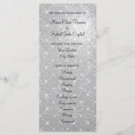 Faux argent parties scintillant programme de cérém