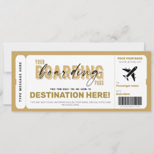 Faux billet cadeau de billet d'avion carte d'embar