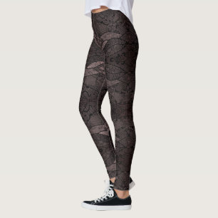 Faux Black Lace Leggings Unique