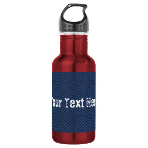 Faux Blue Jeans Stoff Wasserflasche Benutzerdefini