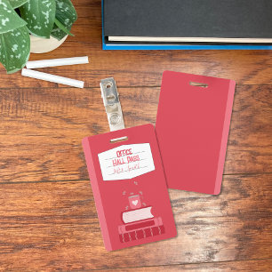 Faux Cahier Badge Red Office de la salle de passag