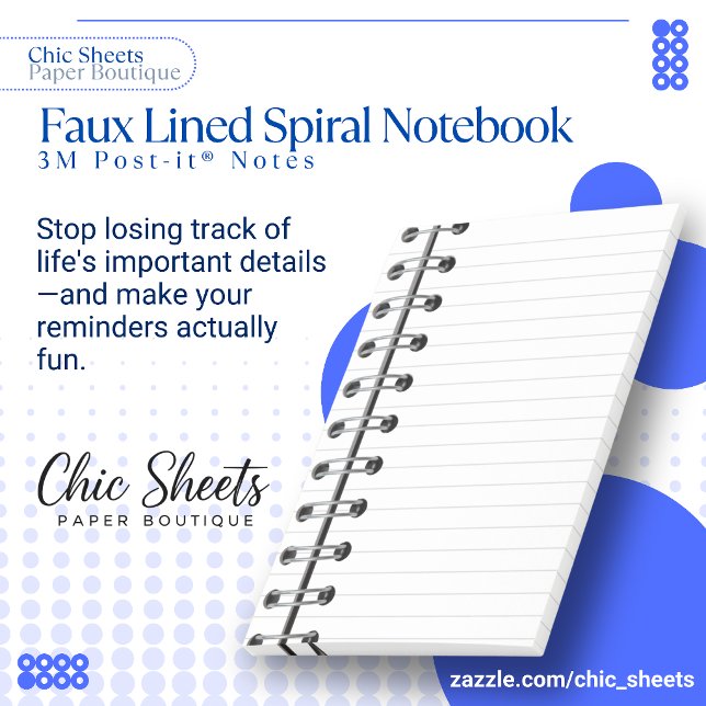 Faux cahier spirale avec Post-it® Notes 3M (Créateur téléchargé)