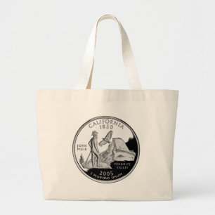 Faux California State Quarter Yosemite Valley Muir Jumbo Stoffbeutel