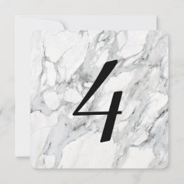 Faux Carrara Marbre Numéro de table Cartes Invitat