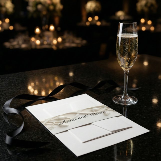 Faux Carved Plaster Relief Ivory Floral Einladungsbanderole (Von Creator hochgeladen)