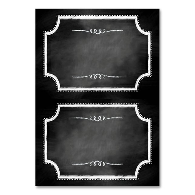 Faux Chalkboard Tented Nom Cartes (Par défaut)