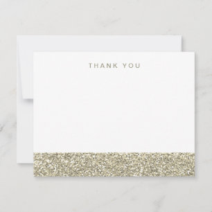 Faux-Champagner-Gold-Glitter-Dankeschön Dankeskarte