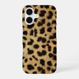 Faux Cheetah Skin iPhone 16 Hülle