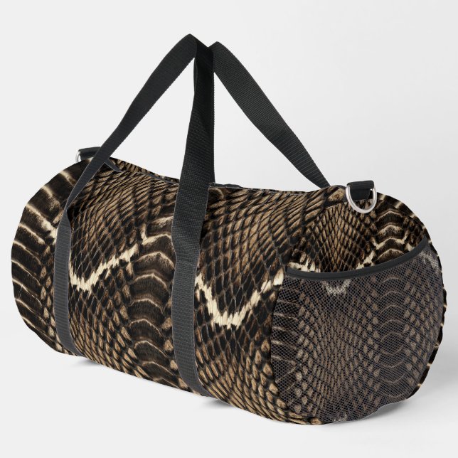 Faux Cobra Snakeskin Duffle Bag (Rechte Ecke)