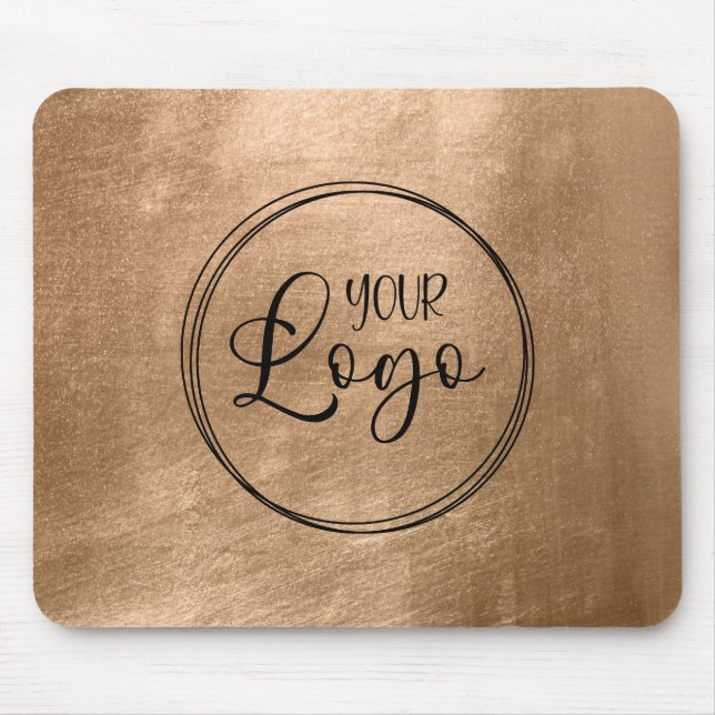 Faux Copper Gold Foil Your Logo Mousepad (Vorne)