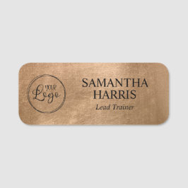 Faux Copper Gold Foil Your Logo Namensschild