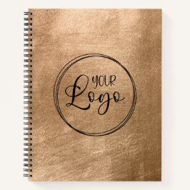 Faux Copper Gold Foil Your Logo Notizbuch