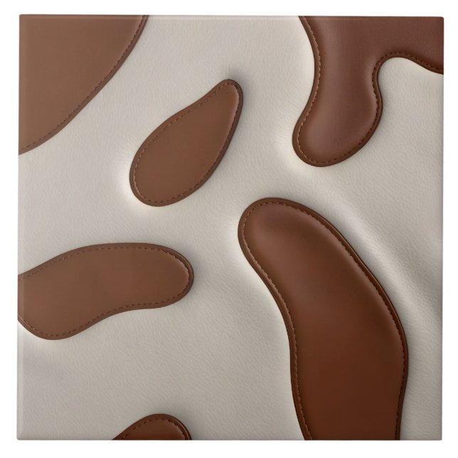 Faux Cow Leather Modern Luxury Elegant Collection Fliese (Vorderseite)