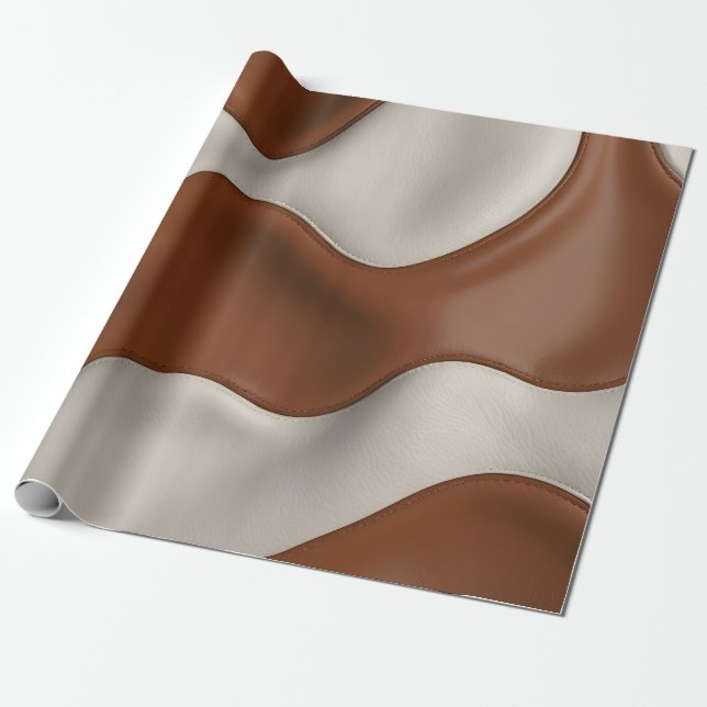 Faux Cow Leather Popular Luxury Elegant Collection Geschenkpapier (Ungerollt)