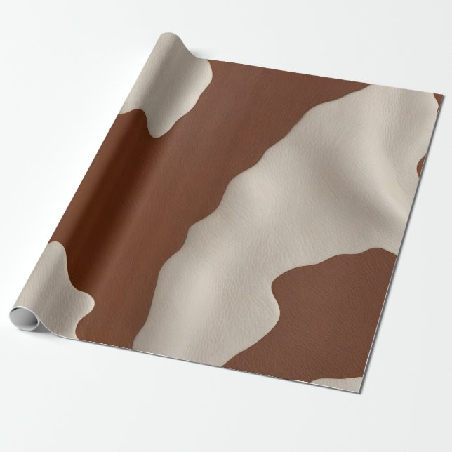Faux Cow Leather Trendy Luxury Elegant Collection Geschenkpapier (Ungerollt)