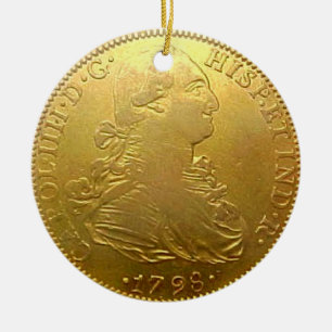 Faux Espagnol Doubloon or ornement de Noël