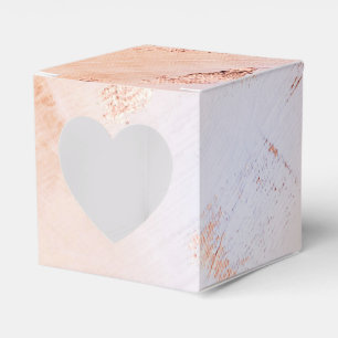 Faux-Folie Roségold- und Serenity-Lacktextur Geschenkschachtel