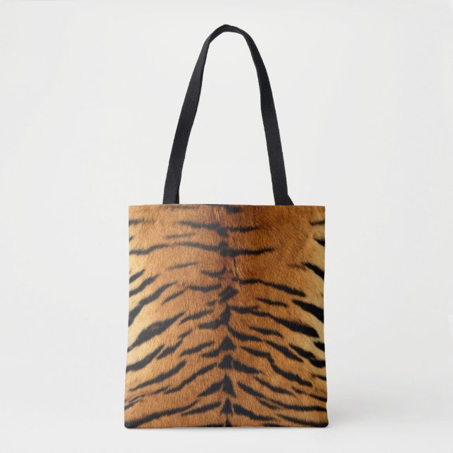Faux fourrure de tigre sur tout le sac fourre-tout (Devant)