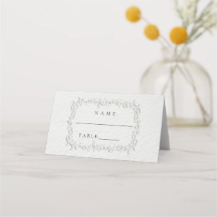 Faux geprägte florale Hochzeitsplatzkarte Platzkarte
