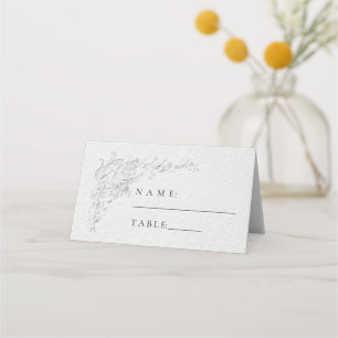 Faux geprägte florale Hochzeitsplatzkarte Platzkarte