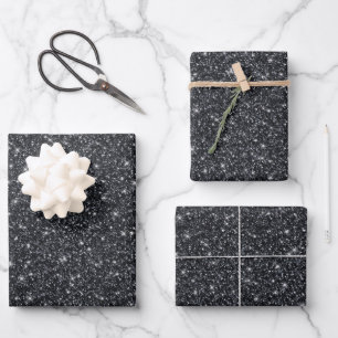 Faux-Glitter-Geschenkpapierbögen Geschenkpapier Set