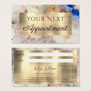 faux glitter watercolor and Gold Foil
