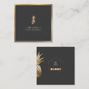 FAUX-GOLD-ANANAS DIY-HINTERGRUND QUADRATISCHE VISITENKARTE