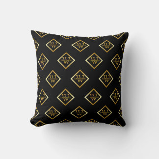 Faux Gold Axis Monogram – Black & Gold Kissen