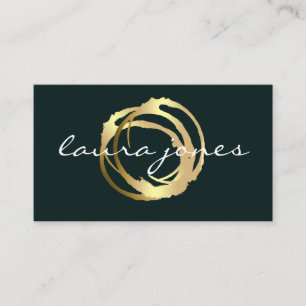 Faux Gold bemalter Kreis Designer Visitenkarte