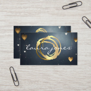Faux Gold bemalter Kreis Designer Visitenkarte