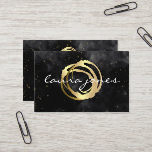 Faux Gold bemalter Kreis Designer Visitenkarte