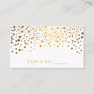 Faux Gold Confetti Dots Place Cartes