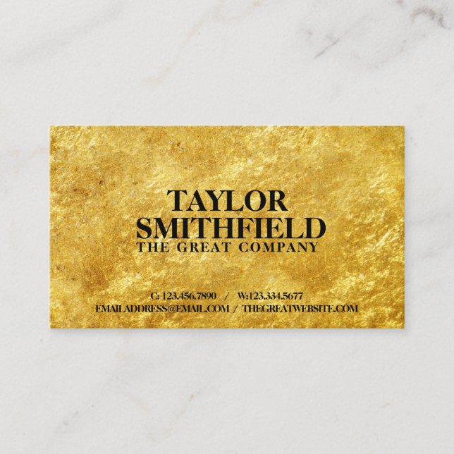 Faux Gold Foil Carte de visite (Devant)