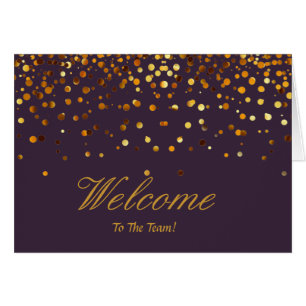 Faux Gold Foil Confetti Élégantes Écluses Bienvenu