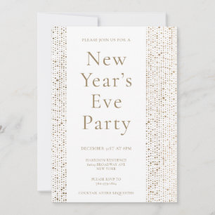 Faux Gold Foil Élégant Nouvel An Invitation de la 