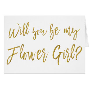 Faux Gold Foil Mariage Flower Girl