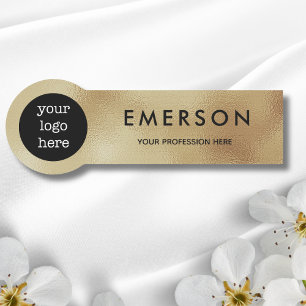 Faux Gold Foil Nom de l'employé Logo Badge