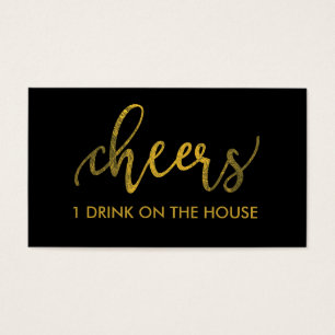 Faux Gold Foil Nouvel An - Billet/pass pour boire