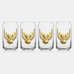 Faux Gold Foil Peace Dove en noir