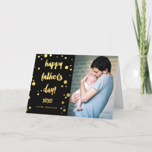 Faux Gold Foil XOXO   Carte fête des pères