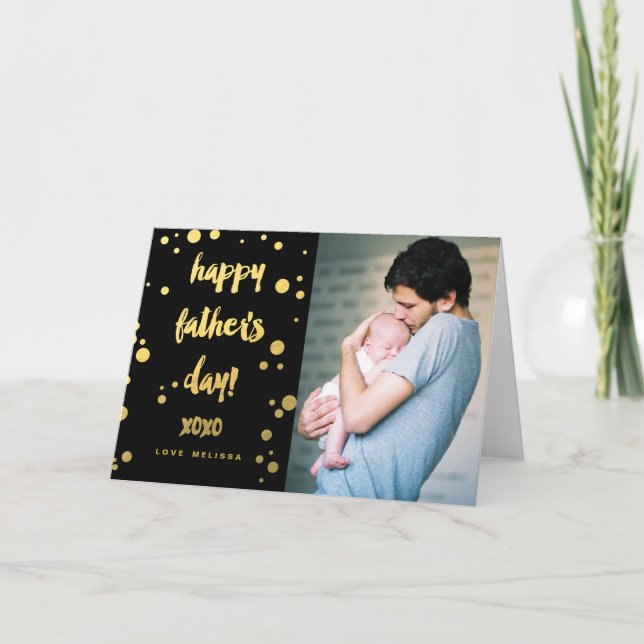 Faux Gold Foil XOXO | Carte fête des pères (Devant)